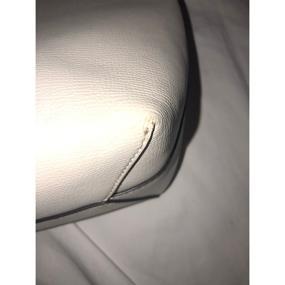 Kate Spade White Leather Tote Large Molly With Small Pouch Summer Bag Work - Picture 5 of 8